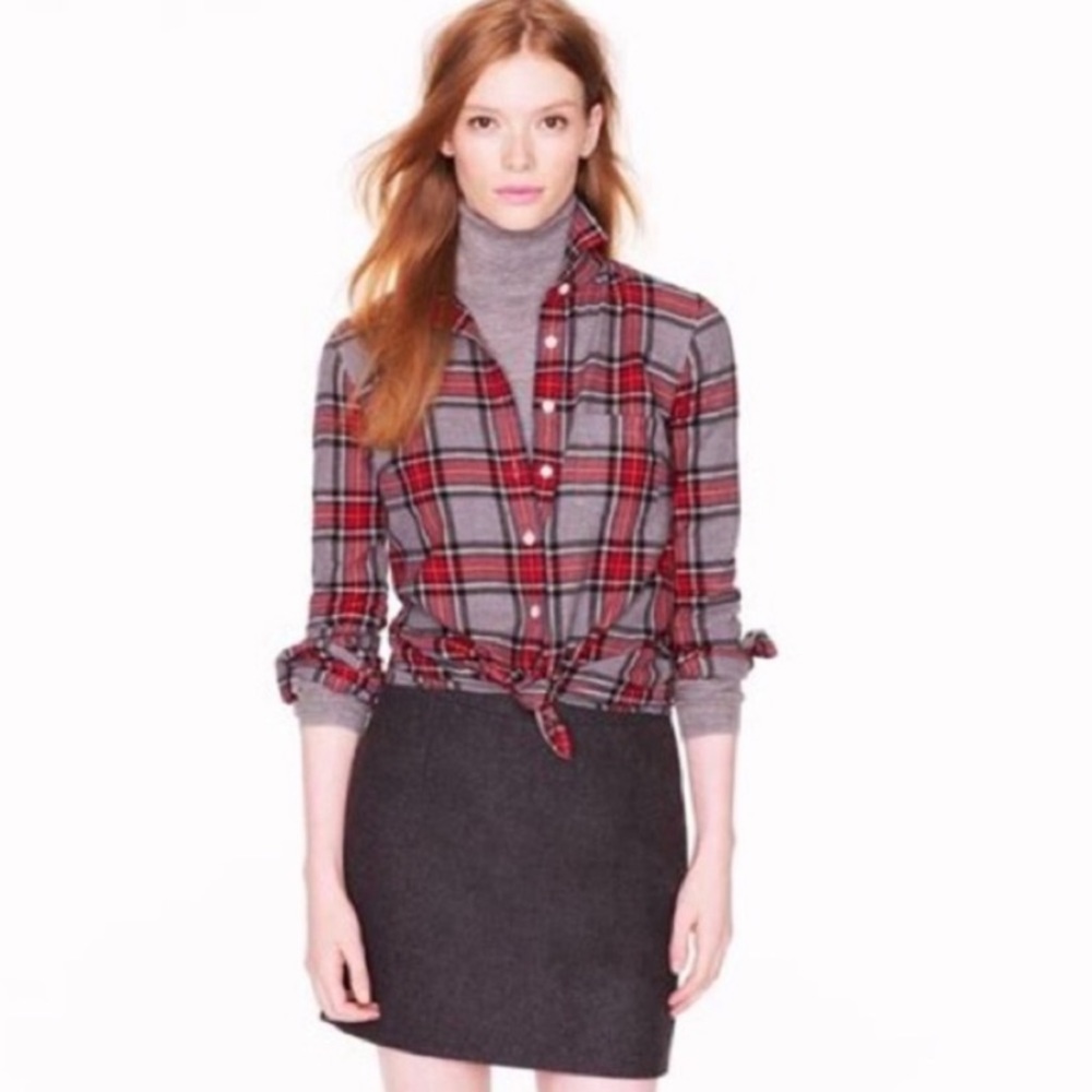 J. Crew Plaid Boy Long Sleeve Button Down Shirt